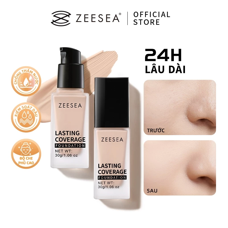 [COD] Kem nền che khuyết điểm mờ lâu trôi ZEESEA 24H Kiểm soát dầu chống thấm nước toàn thiên nhiên 30ml
