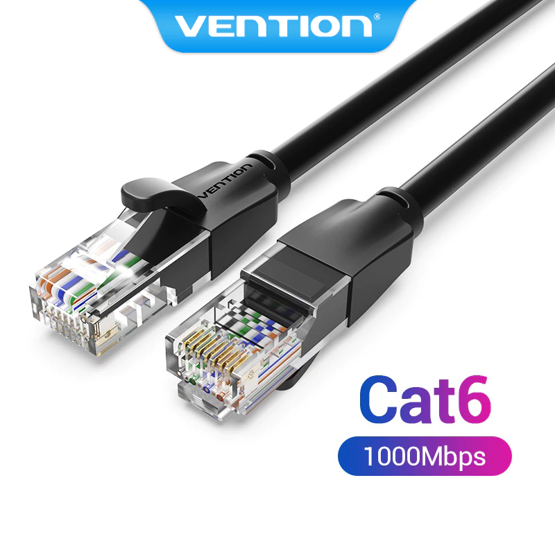 Cáp mạng Vention CAT6 Ethernet tốc độ cao chuẩn RJ45 UTP cho bộ định tuyến PC/laptop - Hàng Chính Hãng