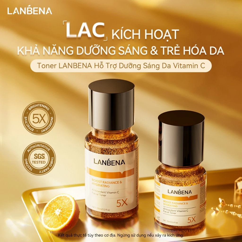 TINH CHẤT TONER VITAMIN C Serum Toner LANBENATINH CHẤT TONER VITAMIN C+Serum niacinamide vitamin C (150ml/75ml) - làm trắng sáng giảm vết thâm săn chắc da Skincareniacinamide C LANBENA làm trắng sáng giảm vết thâm săn chắc da (150ml/75ml)