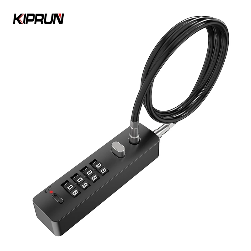 Khóa cáp KIPRUN kết hợp, Khóa dây thép 4 chữ số có mật khẩu, Dây cáp thép dài 60cm, Ổ khóa an ninh cho hành lý, Mũ bảo hiểm, Tủ tập thể dục, Tủ, Cổng hàng rào