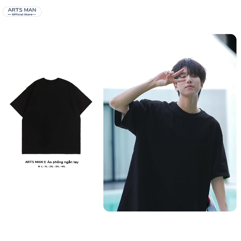 áo thun trơn nam Artsman 270g cotton 100%  màu đơn cổ tròn dáng rộng kiểu mới Unisex Local Brand