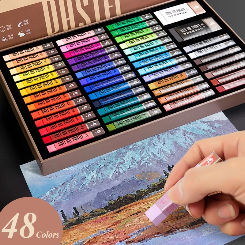 Kuelox Màu Pastel Mềm Tranh Crayon Graffiti Vẽ Phấn Dính Bộ Sơn