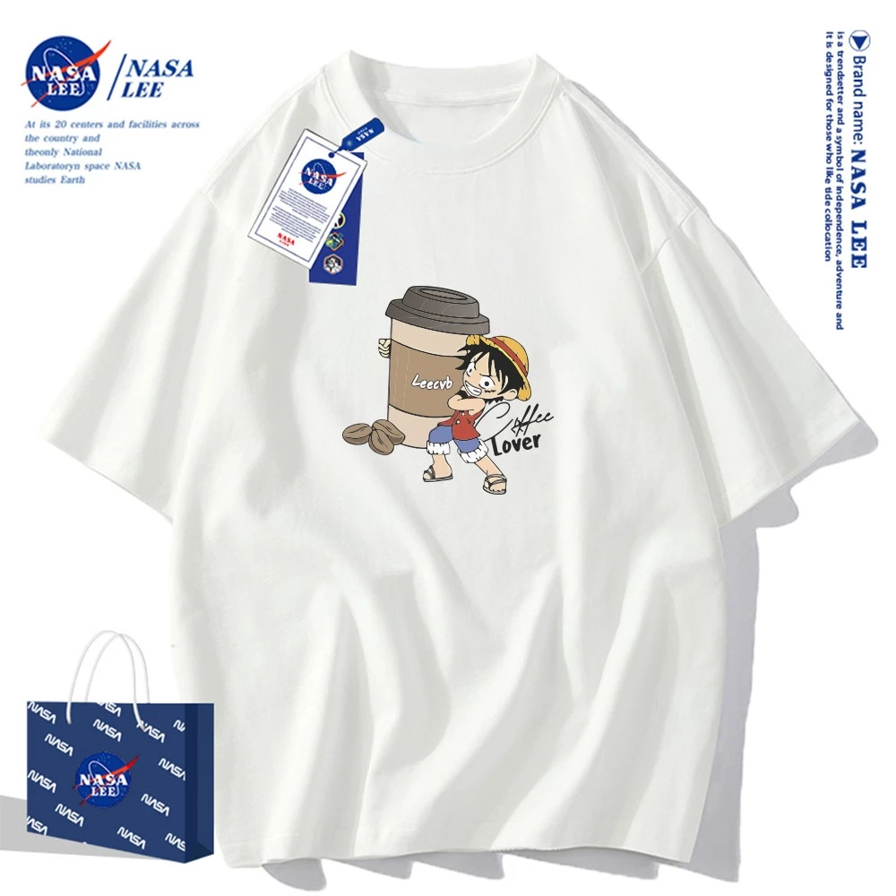 Áo thun ngắn tay NASA - Họa tiết One Piece, chất liệu cotton, phù hợp cho cả nam và nữ