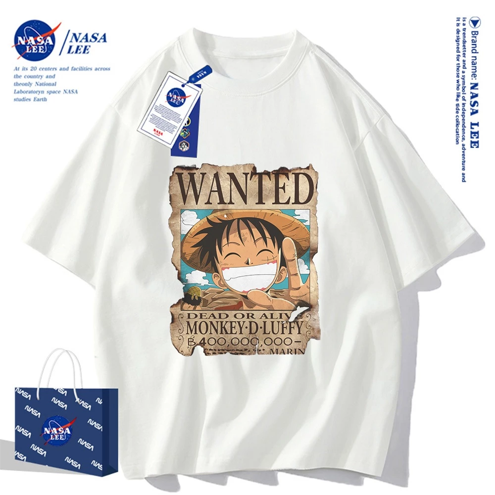 Áo thun ngắn tay NASA - Họa tiết One Piece, chất liệu cotton, phù hợp cho cả nam và nữ