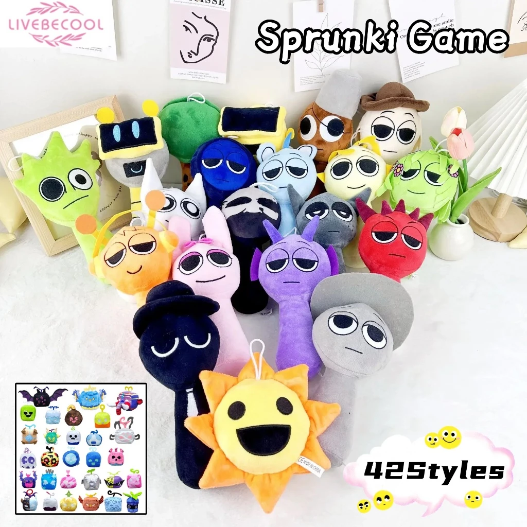 2025 Sprunki Horror Game Plush Toys Variant Model Cartoon Cute Soft Stuffed Dolls Kid Birthday Christmas Gift livebecool
