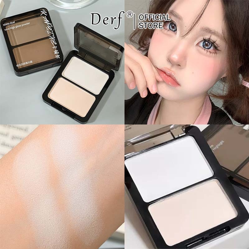 Bảng phấn tạo khối bắt sáng Derf màu sắc kép tông màu tùy chọn dành cho trang điểm