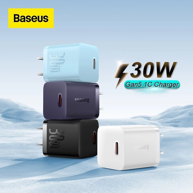 Baseus Bộ Sạc Nhanh Loại c gan5 30w Cho Máy Tính Bảng