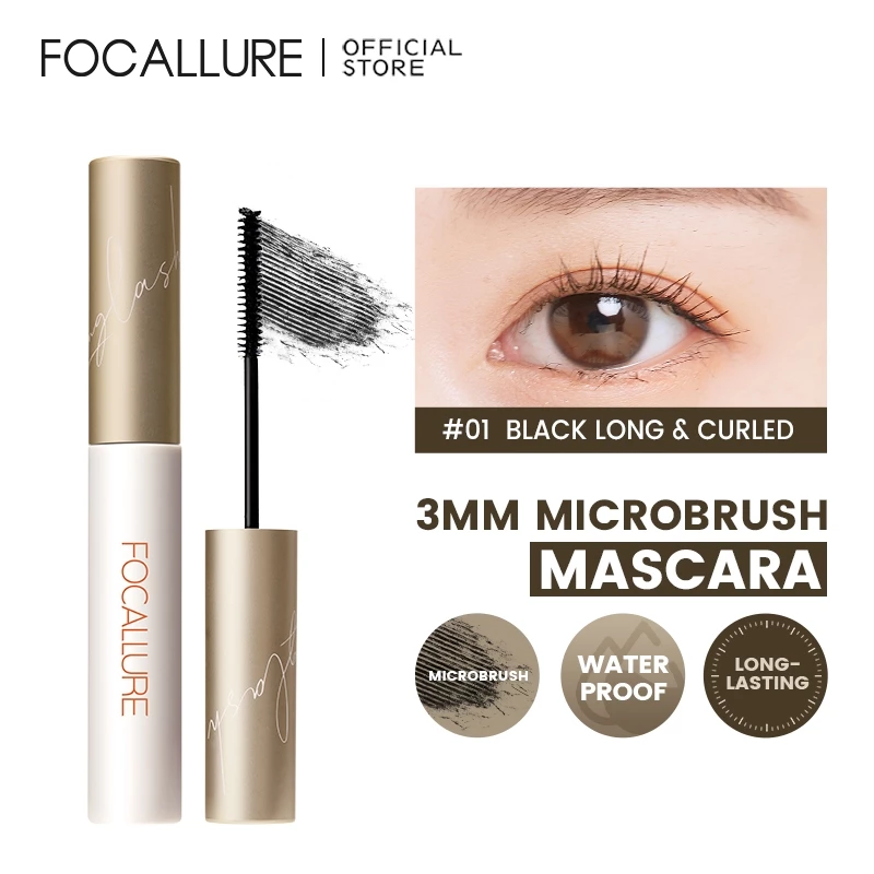 Mascara FOCALLURE kích thước đầu cọ 3mm 6g giúp chuốt lông mi dài cong và đều