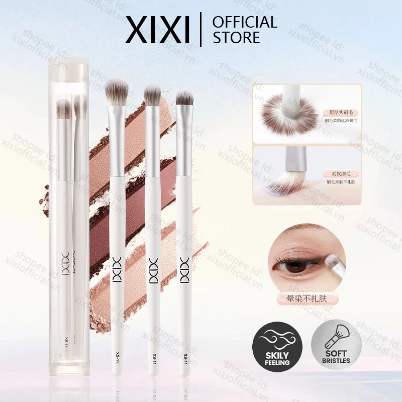 Xixi Bàn Chải Trang Điểm Mắt Tự Nhiên 3 Bộ Phấn Mắt Bàn Chải Lông Mày Đường Viền Bút Kẻ Mắt Nữ Mỹ Phẩm Pha Trộn Chi Tiết Dụng Cụ Trang Điểm NO.XS-11