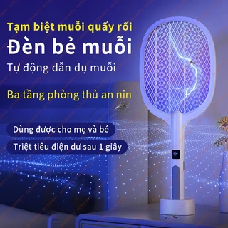 vợt bắt muỗi  đèn bẫy muỗi  2 trong 1  Dung lượng pin là 1200 mAh Chính hãng - BH 12 tháng  vợt bắt muỗi đèn bẫy