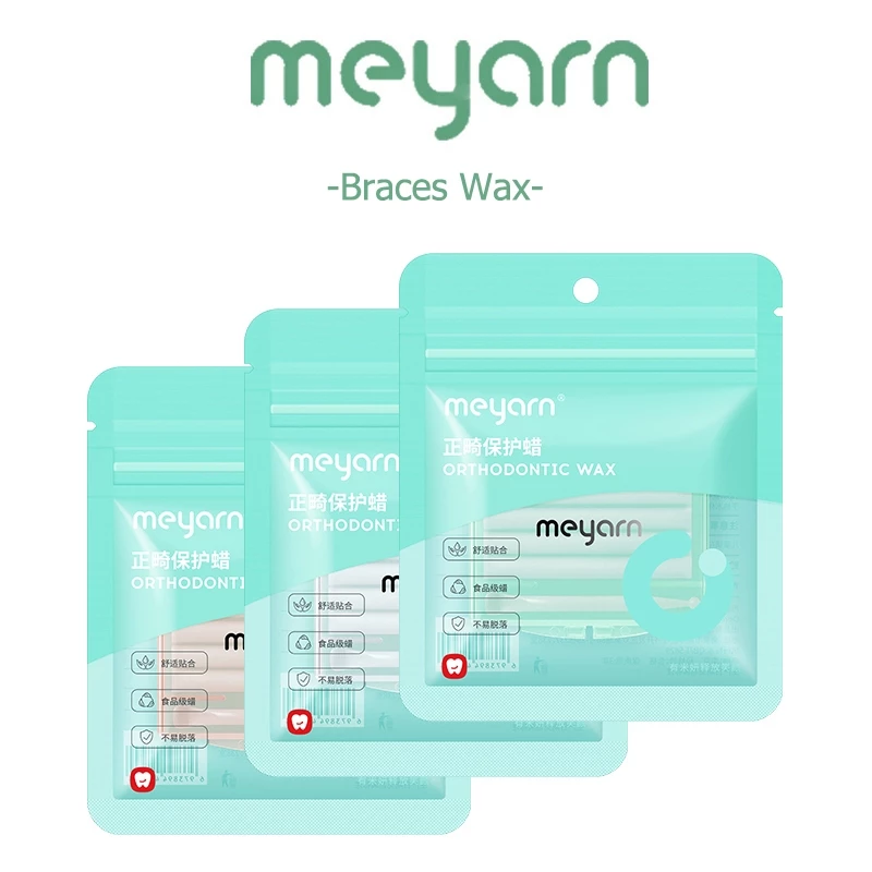 MEYARN Sáp nha khoa hương vị trái cây có vị bạc hà Orthodontic Braces Wax