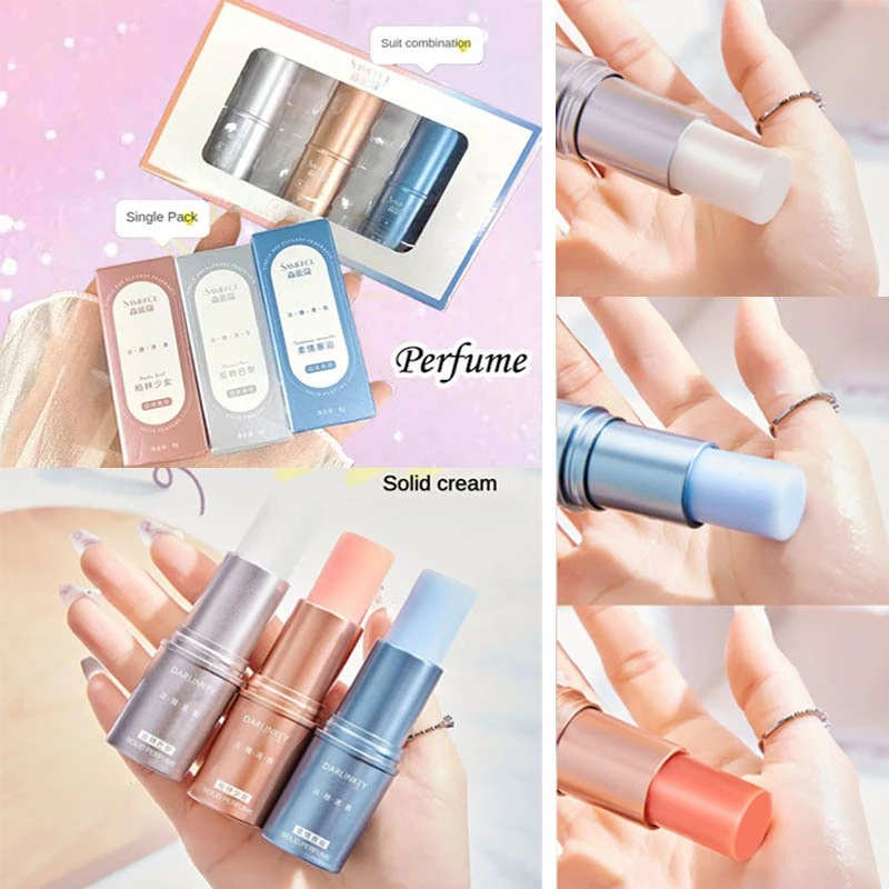 Set 3 Nước hoa khô dạng rắn hương thơm lâu khử mùi cho nam và nữ SAMRKOL/Set Nước Hoa Khô SENLANKOU mùi thơm phảng phất dịu nhẹ Hồng thơm - set nước hoa nữ thơm lâu học sinh，nước hoa nam