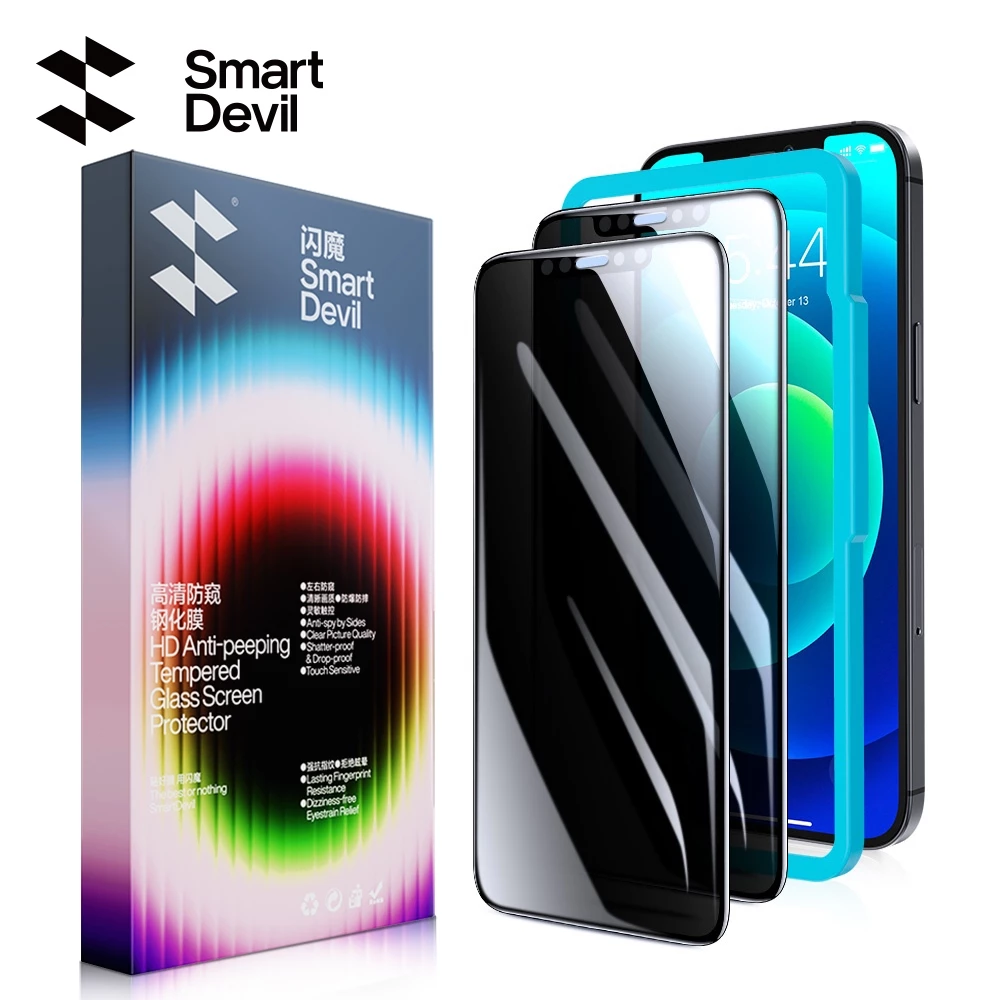 Kính cường lực bảo mật toàn diện SmartDevil 9D cho iPhone 18ProMax / 18Pro / 17ProMax / 17Pro / 17 / 16ProMax / 15 / 14 / 13 / 12 pro max iPhone 13 pro max / 7 / 8 Plus / 6S / Plus / X / XR / XSMax / SE Bảo vệ màn hình