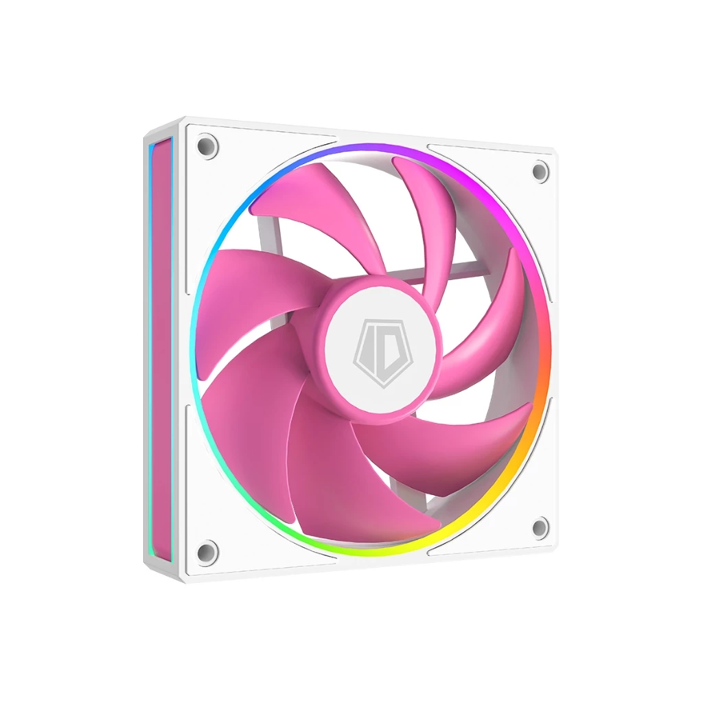 Id-cooling AF-127-Pink ARGB PC Case Fan 120mm Điều khiển nhiệt độ Quạt tản nhiệt / làm mát nước chuyên nghiệp Gói đơn