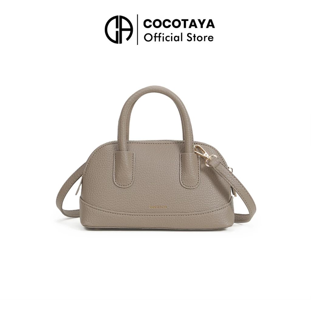 (COCOTAYA) Calla Bag Túi xách nữ da hạt dẻ mới, họa tiết da lộn