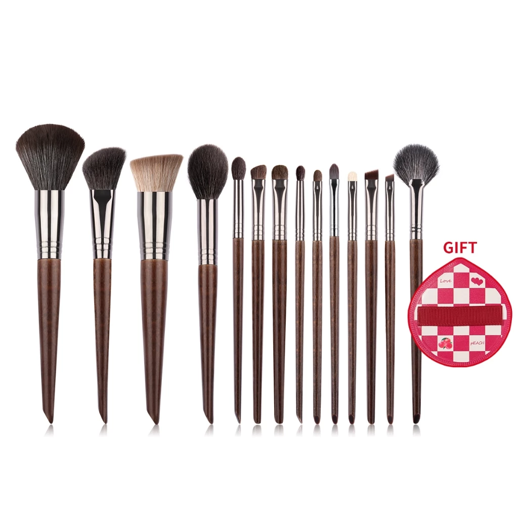 Bộ cọ trang điểm OVW 14 / 12 miếng, bộ cọ trang điểm chuyên nghiệp ZH00394 / 362