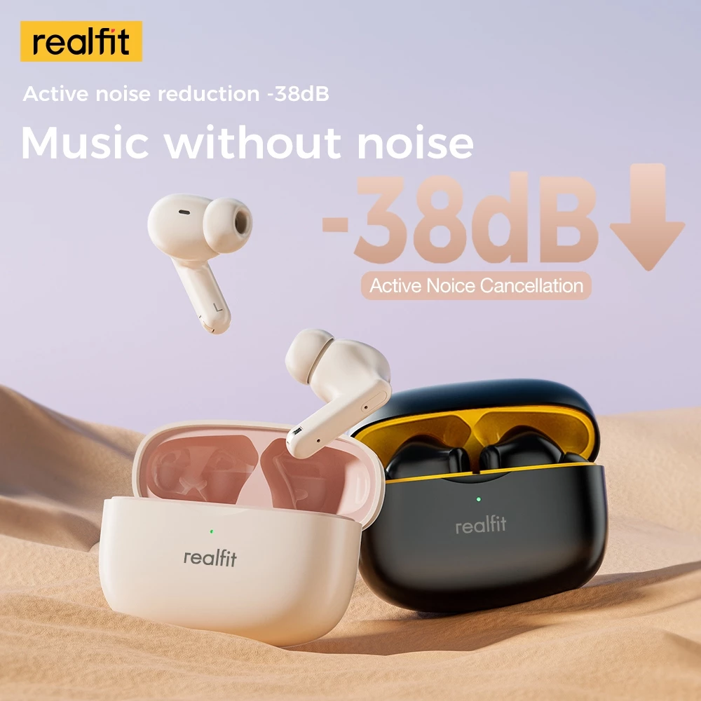 Tai Nghe Bluetooth Realfit F3 Tai Nghe Thể Thao Khử Tiếng Ồn -38db 360° Âm Thanh Không Gian Bass Tốt
