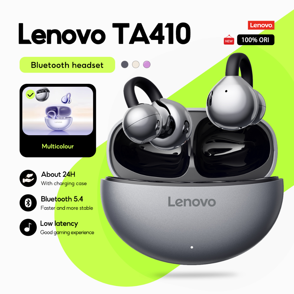 Tai nghe Lenovo TA410 Tai nghe không dây TWS Loại kẹp tai Tai nghe Bluetooth…