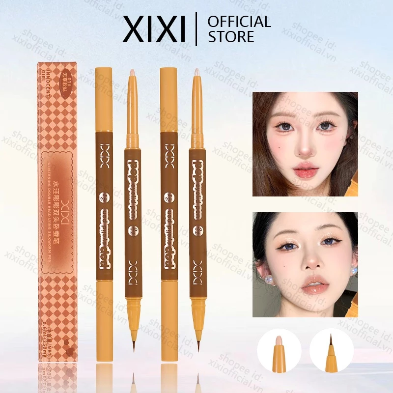 Xixi Glistening Hai Đầu Nằm Silkworm Bút Kẻ Mắt Chống Thấm Nước Sắc Tố Cao Mờ Bút Kẻ Mắt Lâu Dài Sáng Bóng Mắt Trang Điểm Mờ Lấp Lánh NO.M06