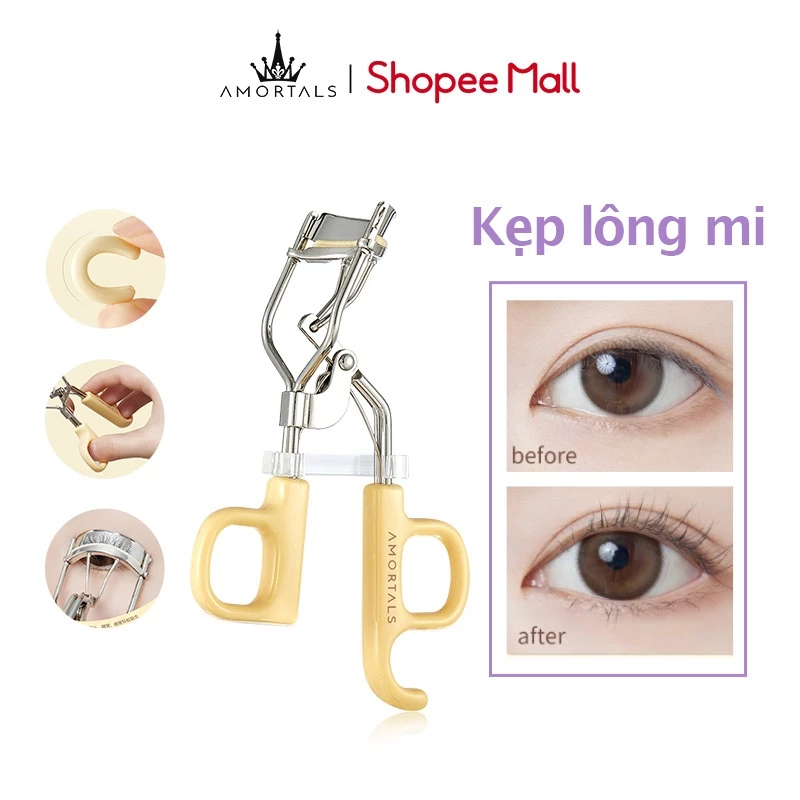 Kẹp bấm mi AMORTALS, uốn mi cong tự nhiên, giữ dáng lâu, thích hợp cho người mới, Chính Hãng Cao Cấp