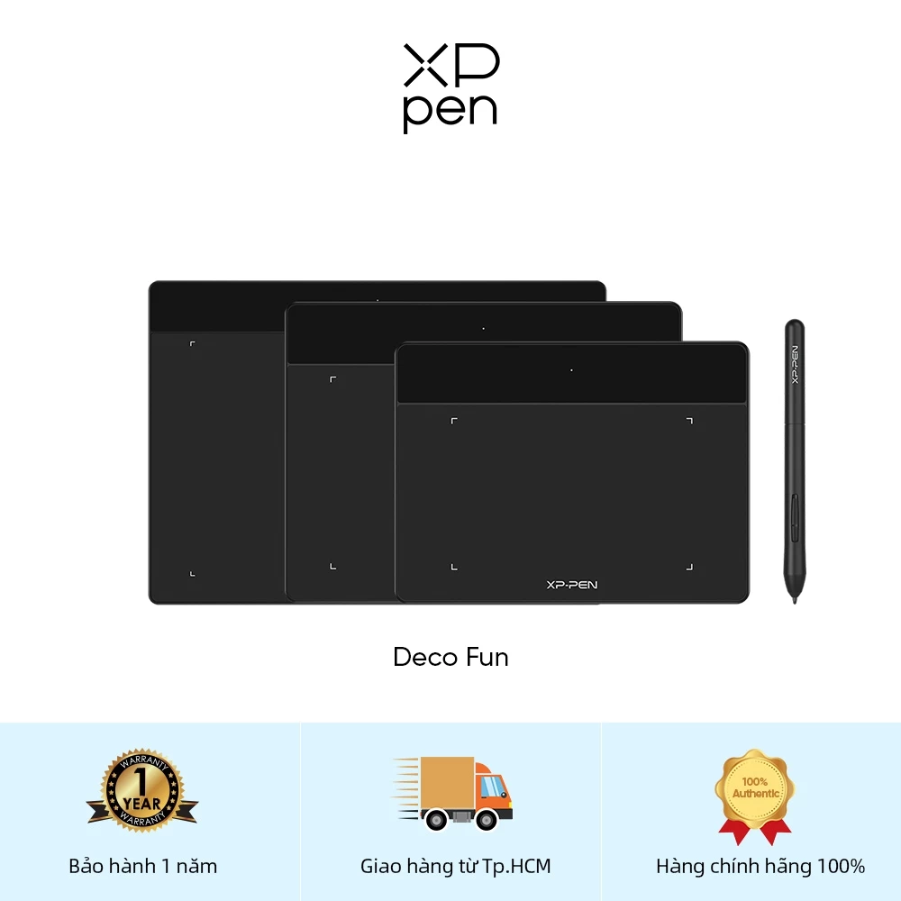 XPPen Deco Fun XS / S / L  Đồ họa nhộn Máy tính bảng vẽ kỹ thuật số Máy tính bảng 8192 cấp độ Nghiêng Giáo dục trực tuyến Hỗ trợ Android Mac Linux Windows Chrome