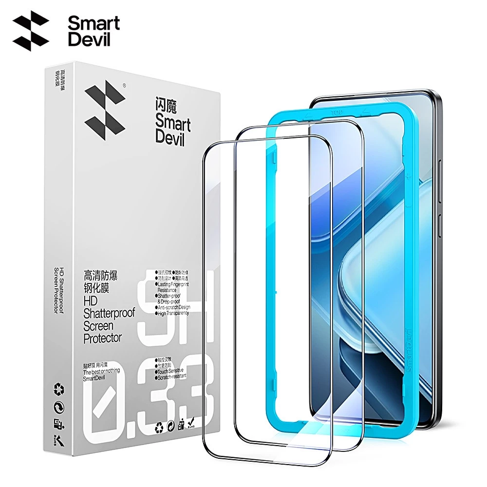 Kính cường lực SmartDevil 9D cho iQOO Neo11 / Neo5 / Neo7 / Z11 Turbo / Z11 / Z11x / iQOO10/9/7/8 / iQOO Neo 10 / 10Pro