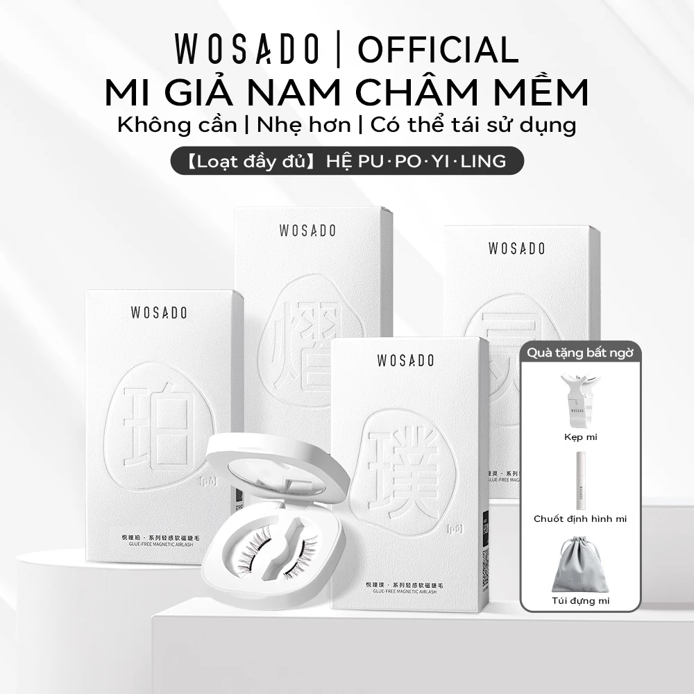 WOSADO Bộ Sưu Tập Lông Mi Giả 3d Từ Tính Tự Nhiên Tái Sử Dụng Được Chất Lượng Cao Chuyên Nghiệp An Toàn