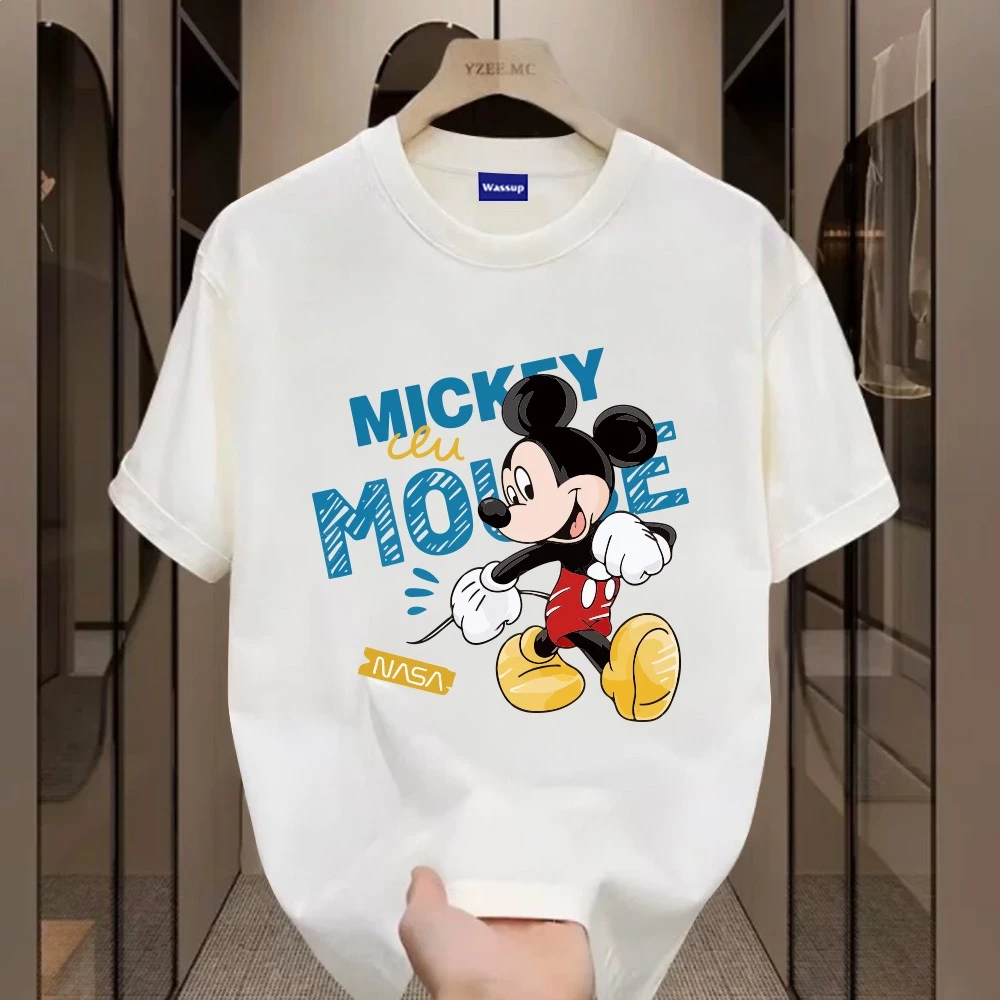 ✨Hàng có sẵn✨WASSUP Mickey Mouse-Áo thun nam mới! cotton, thời trang, Unisex