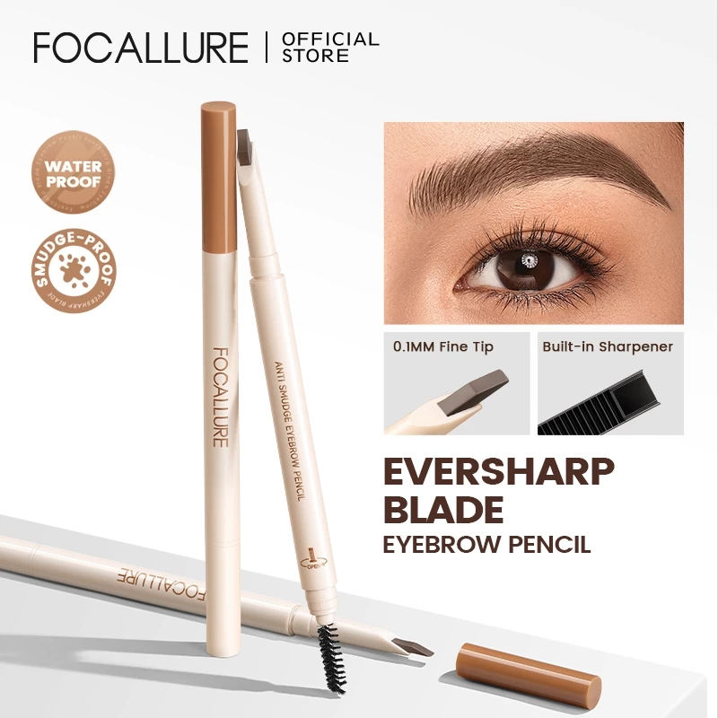 Focallure EverSharp Blade Bút chì kẻ mày 0,1MM Chống thấm nước Chống nhòe Sắc tố cao Chống vỡ Không đóng băng