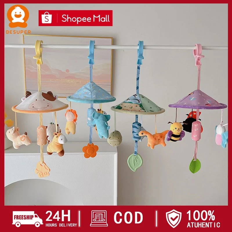 BESUPER Động Vật Dễ Thương Cũi Treo Chuông Đồ Chơi Bé Giường Xe Đẩy Chuông Gió Sơ Sinh