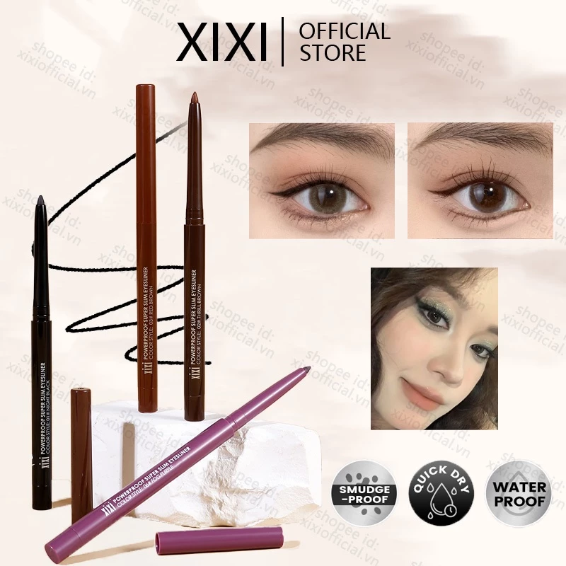 Xixi Bút kẻ mắt đầy màu sắc Bút kẻ mắt siêu mỏng Bút kẻ mắt lâu trôi chì chống thấm mồ hôi lâu trôi Lông mi dưới Nằm tằm mảnh mai gel kẻ trang điểm NO. D217