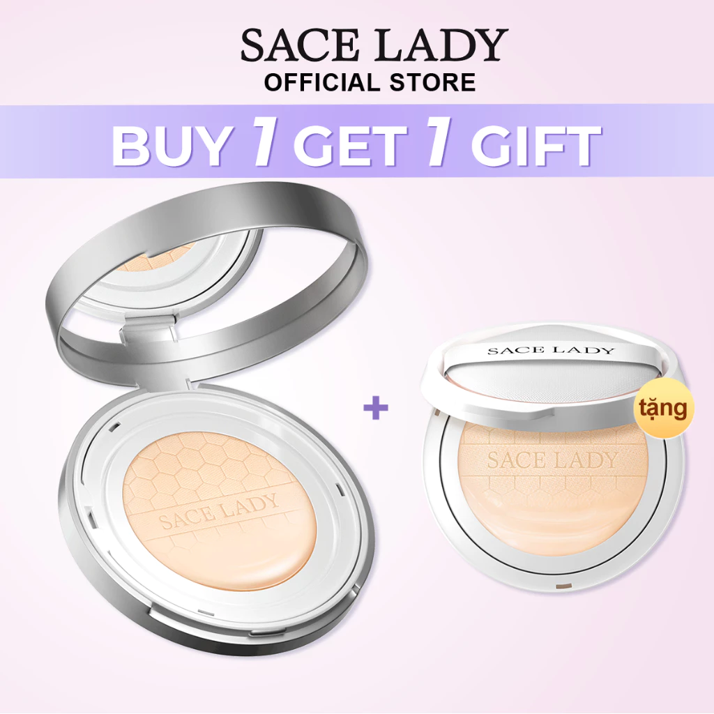 Cushion SACE LADY Kem Nền Chống Thấm Nước Kiểm Soát Dầu Lâu Trôi Chống Nắng Tự Nhiên SPF30/PA+++10g