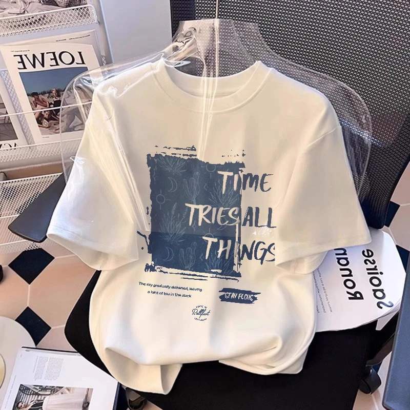 [Hàng có sẵn x 2 ngày về] Áo thun Cotton nguyên chất dáng rộng NASA Mỹ hợp thời trang nam nữ tay ngắn thời trang