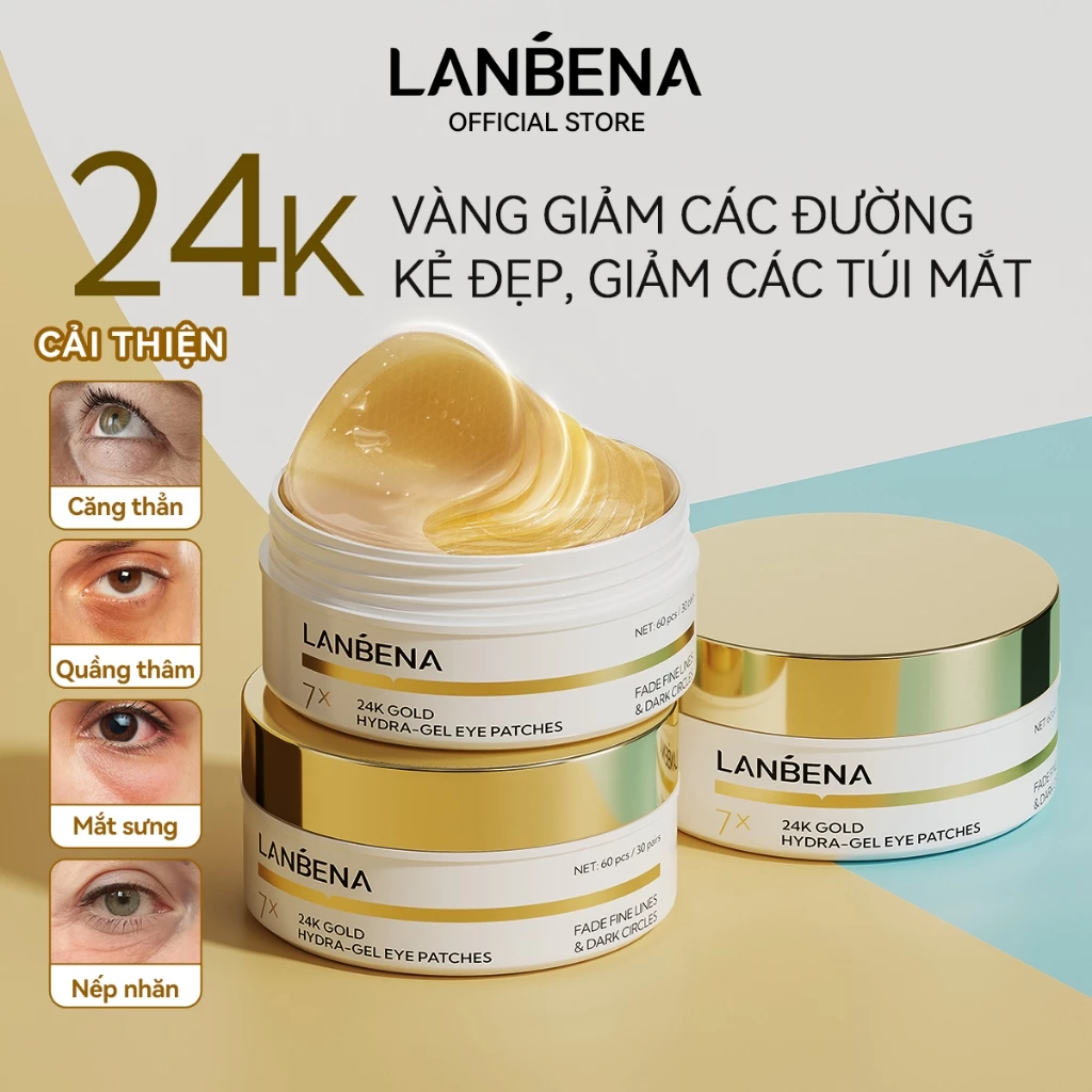 LANBENA Mặt Nạ Mắt (60 miếng) - GIẢM QUẦNG THÂM, DƯỠNG ẨM SÁNG DA MẮT Skincare