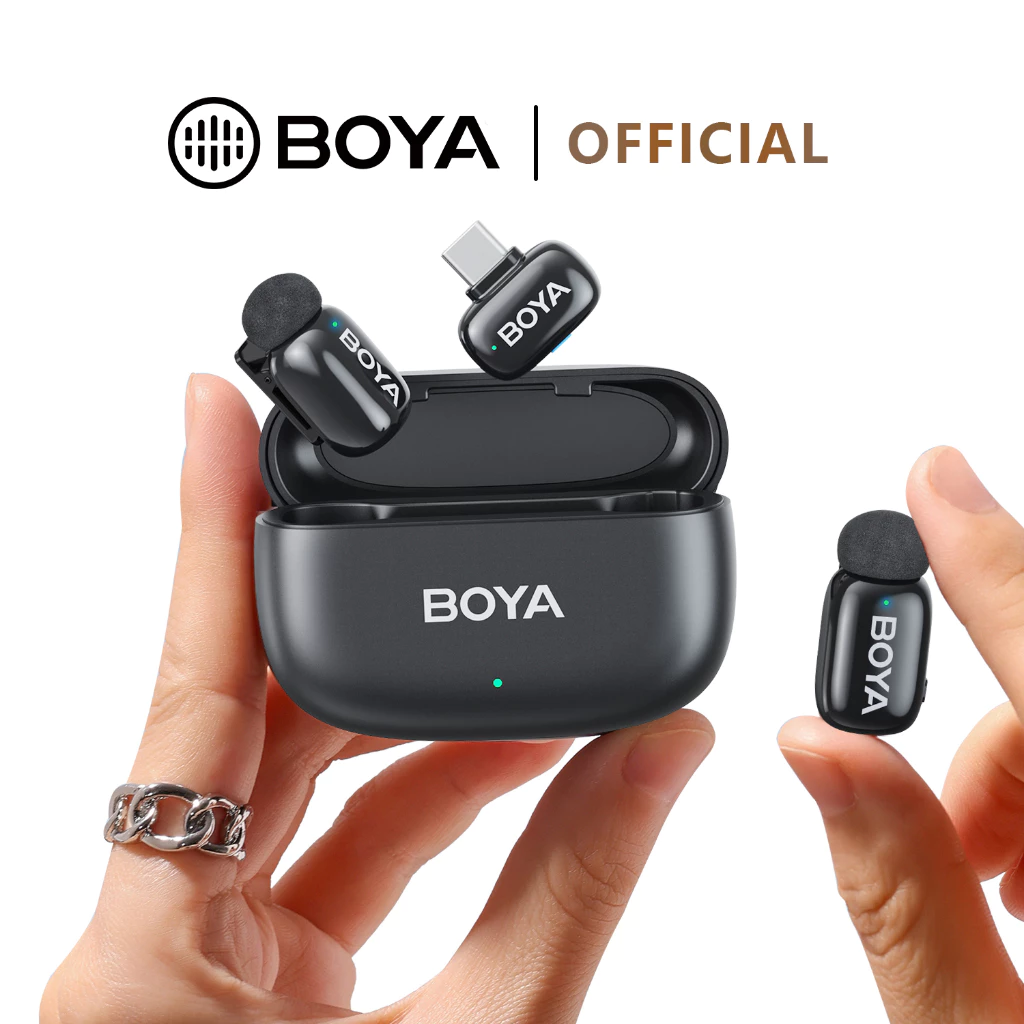 BOYA mini 2 micro không dây thumb-sized mic thu âm lọc tiếng ồn mic livestream Cắm và chạy