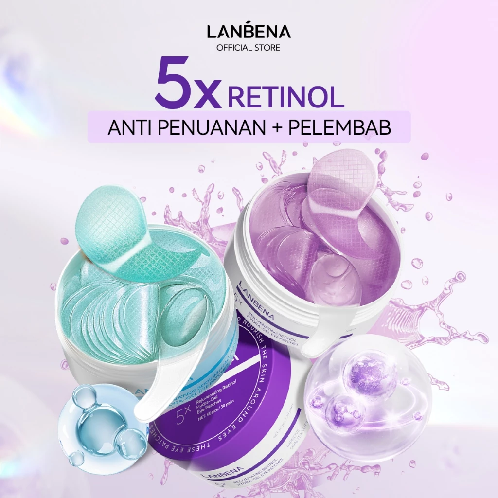 LANBENACOMBO Mặt nạ mắt Retinol + Mắt Nạ mắt HA  - giảm nhăn, Cấp Ẩm Sâu - ĐÁNH TAN KHÔ RÁP, TRẺ HÓA SĂN CHẮC Skincare