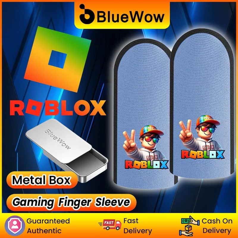 [Roblox] Găng tay chơi Game di động tay cầm chơi Game BlueWow dành cho PUBG Đầu ngón tay thoáng khí Vỏ chơi Game bằng vải bạc chống trượt