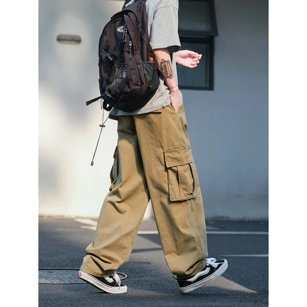 Quần yếm nam ARTSMAN Kaki mùa hè dáng rộng