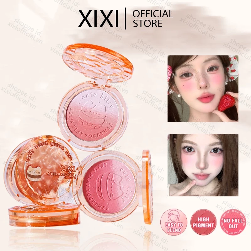 XIXI Bảng Phấn Má Gradient Lấp Lánh - Phấn Má Hồng Tự Nhiên Chống Nước, Chất Lì Lấp Lánh NO.M04