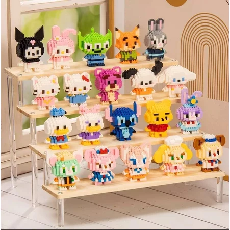 Khối Xây Dựng Hạt Mini Trẻ Em Lắp Ráp Lắp Ráp Lắp Ráp Mô Hình Đồ Chơi Tạm Biệt Hoạt Hình Bí Ẩn Hộp Lớp Quà Tặng