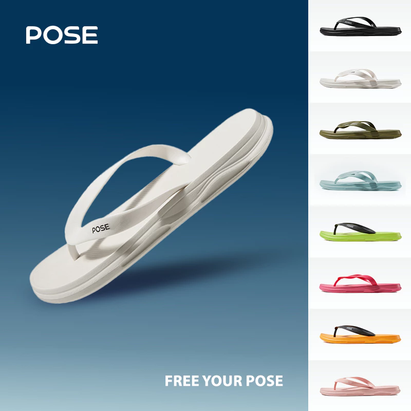 POSE Traveling | ĐÃ BÁN 5.100+ ĐÔI CHÁY HÀNG! | Dép xỏ ngón EVA Đế Bằng mềm mại Nhiều màu | Chống trượt, Giảm chấn | Thích hợp ngoài trời, giải trí, đi biển, du lịch, mùa hè | dép nữ |Nam nữ có đủ P3246801