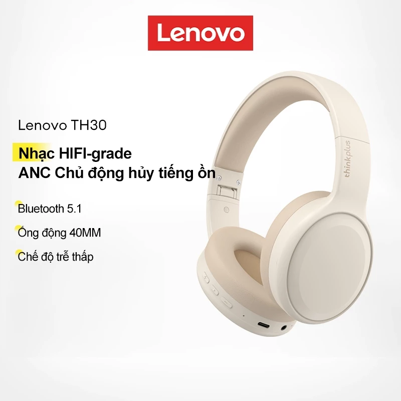 Tai Nghe Bluetooth Lenovo TH30 Độ trễ Thấp Giảm Tiếng ồn Gaming Music Có Mic