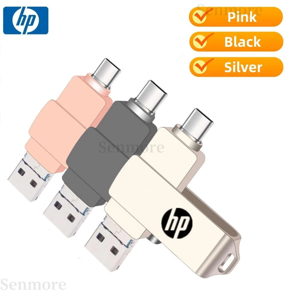 Ổ đĩa Flash USB HP 2TB OTG Pendrive 4 trong 1 Android TypeC Lightning USB 3.0 Cổng tốc độ cao USB Flashdrive