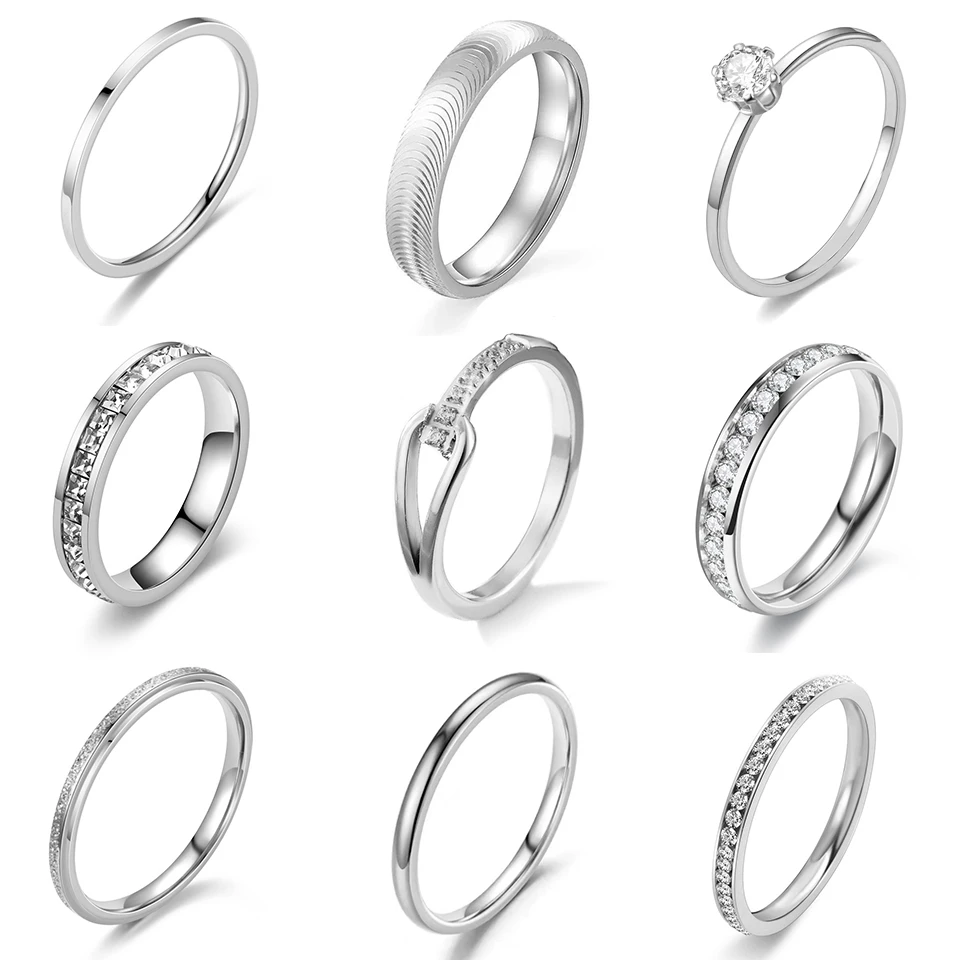 mùa hè Nhẫn MAYEBE LAVEND bằng thép titan màu bạc phong cách hip hop thời trang Hàn Quốc tùy chọn