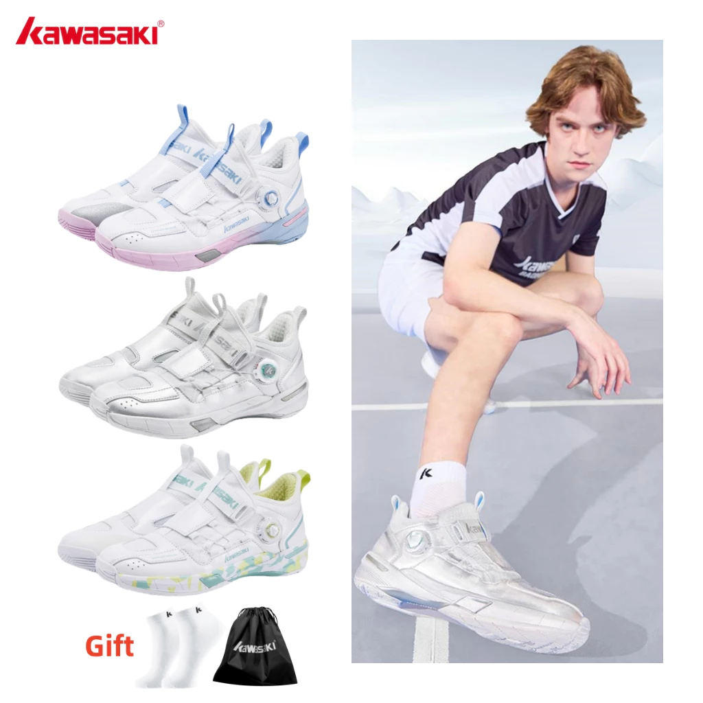 Giày Cầu Lông Kawasaki Giày PickleballA311 & B3422 & C32019 Giày Thể Thao Chuyên Nghiệp Thông Thường Hệ Thống Ren Nhanh Bảo Vệ Toàn Diện Thông Qua Thoáng Khí Giảm Sốc