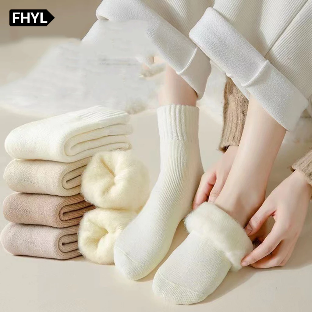 【Hà Nội】 FHYL Vớ Len Lông Cổ Trung Dày Dặn Mền Mại Giữ Ấm Mùa Đông Cho Nữ