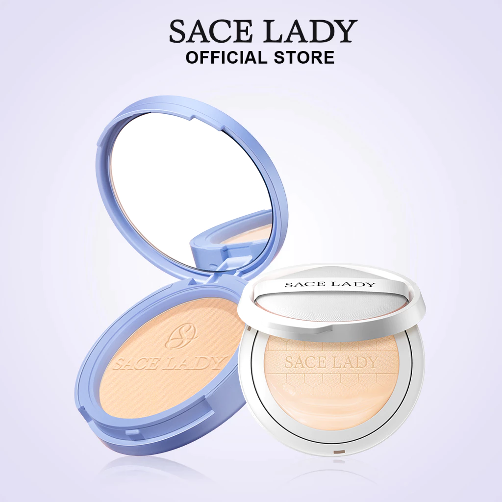 SACE LADY Lõi Water-Lumi Matte BB Cushion + Kiểm soát dầu Bột nhỏ gọn Bộ trang điểm tự nhiên Faical