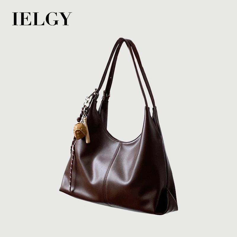 Túi Tote đi lại IELGY Retro Túi đeo vai di động dung tích lớn