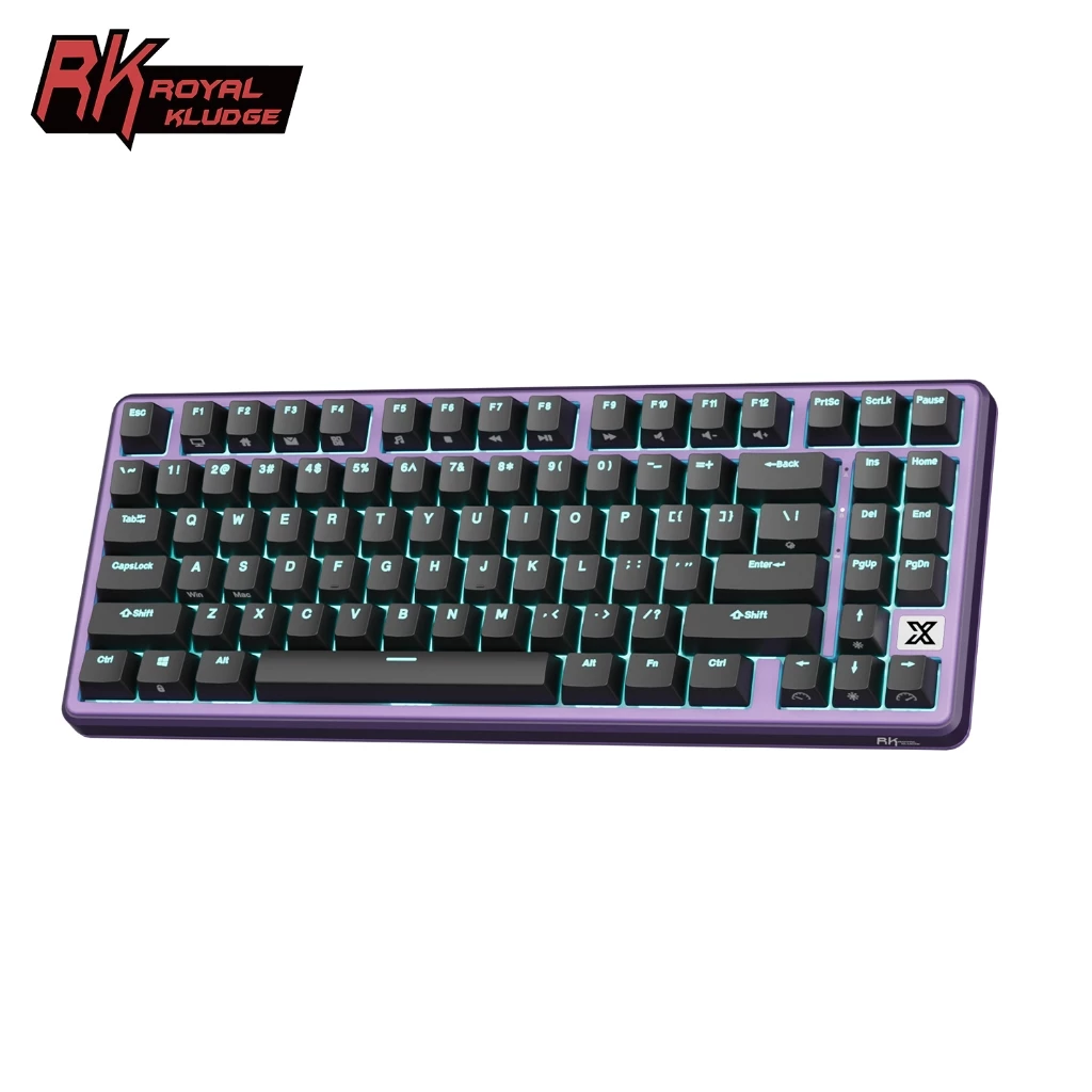 Royal Kludge RK X87 Blackberry Mousse 88 Key 80% Có Đệm Bàn Phím Cơ Có Dây