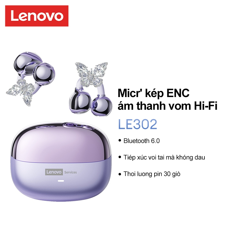 Tai nghe chơi game Lenovo LE302 Tai nghe Bluetooth Độ trễ thấp trong tai IPX5…